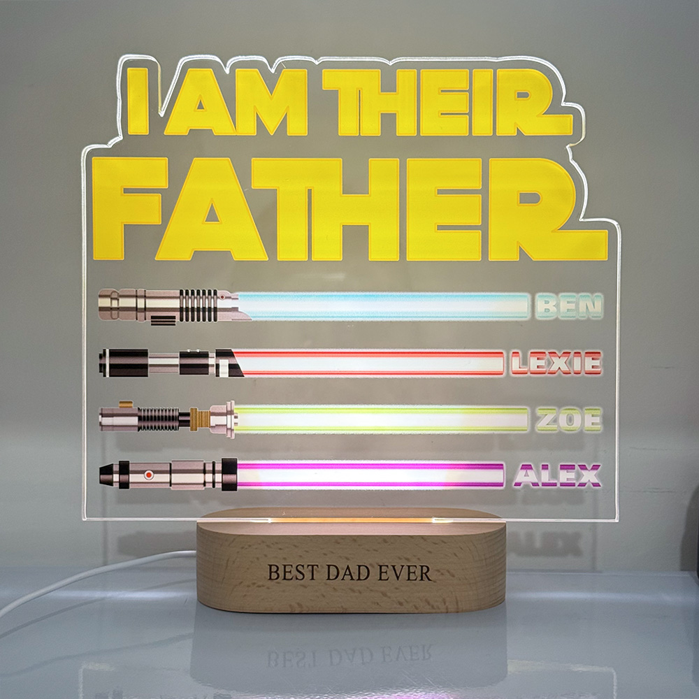 50%OFF ⭐️ Custom I Am Their Father LED Night Light, Personalized Gift for Dad