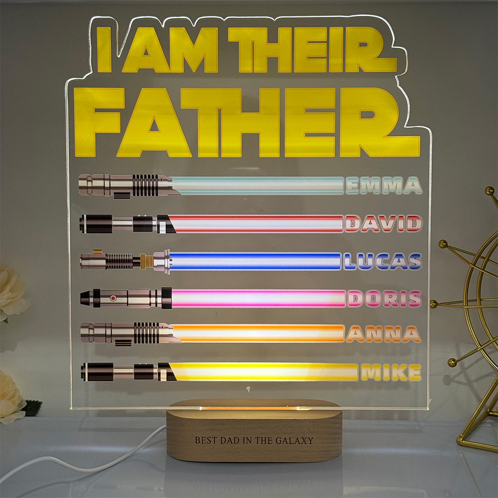 50%OFF ⭐️ Custom I Am Their Father LED Night Light, Personalized Gift for Dad