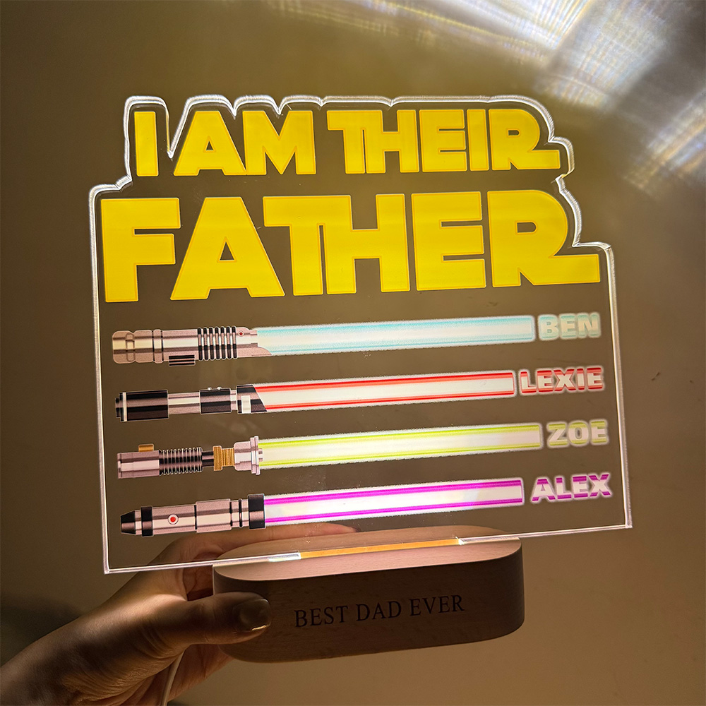 50%OFF ⭐️ Custom I Am Their Father LED Night Light, Personalized Gift for Dad