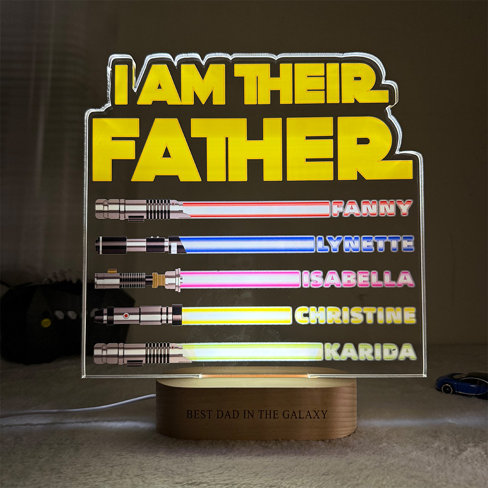 50%OFF ⭐️ Custom I Am Their Father LED Night Light, Personalized Gift for Dad