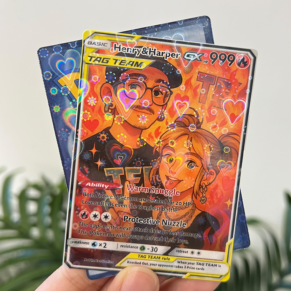 Custom Anime Couples Pokecard TCG V/Vmax/VSTAR/EX/GX/TRAINER Card