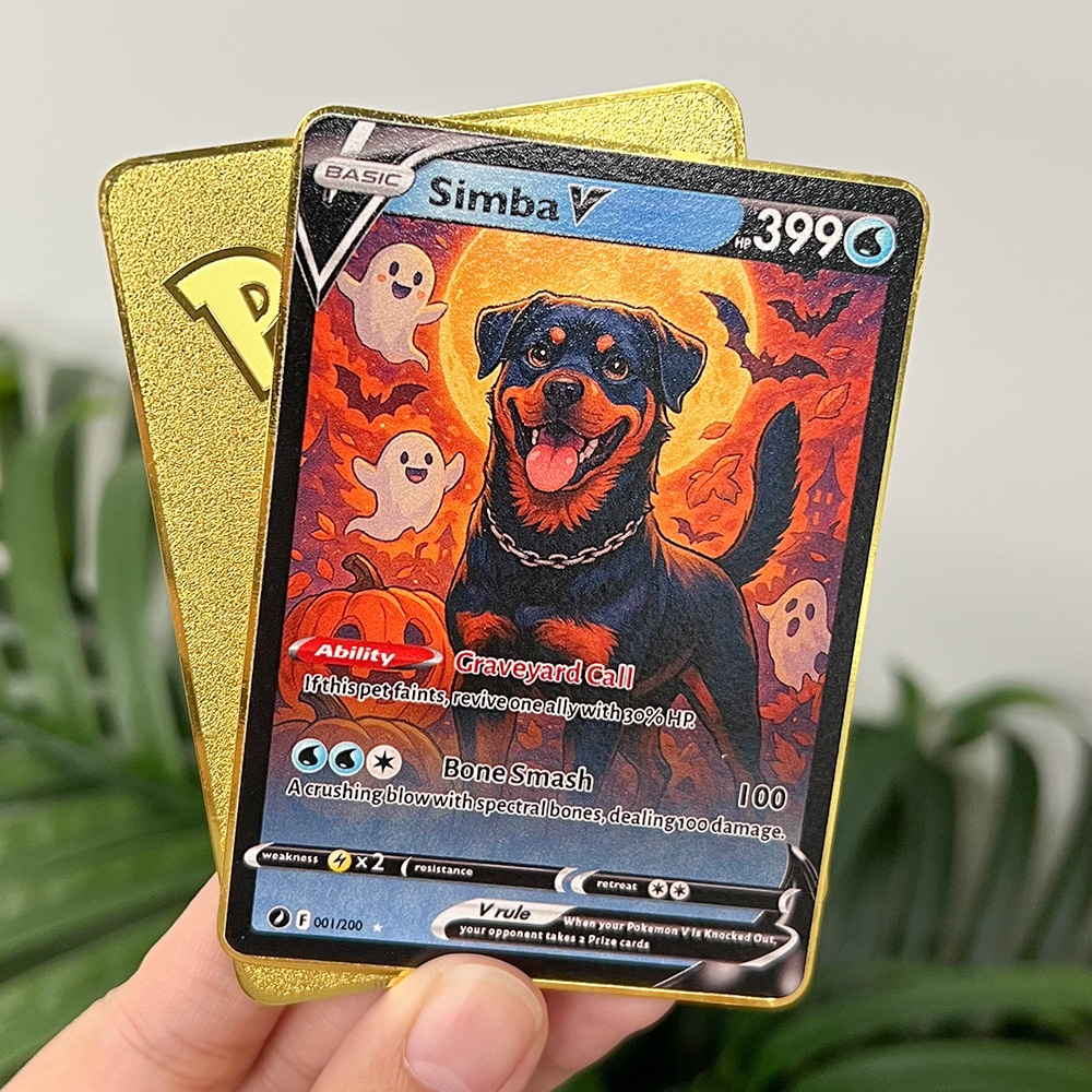 Custom Halloween Anime Pet Pokecard TCG Card For Pet Lovers🎃