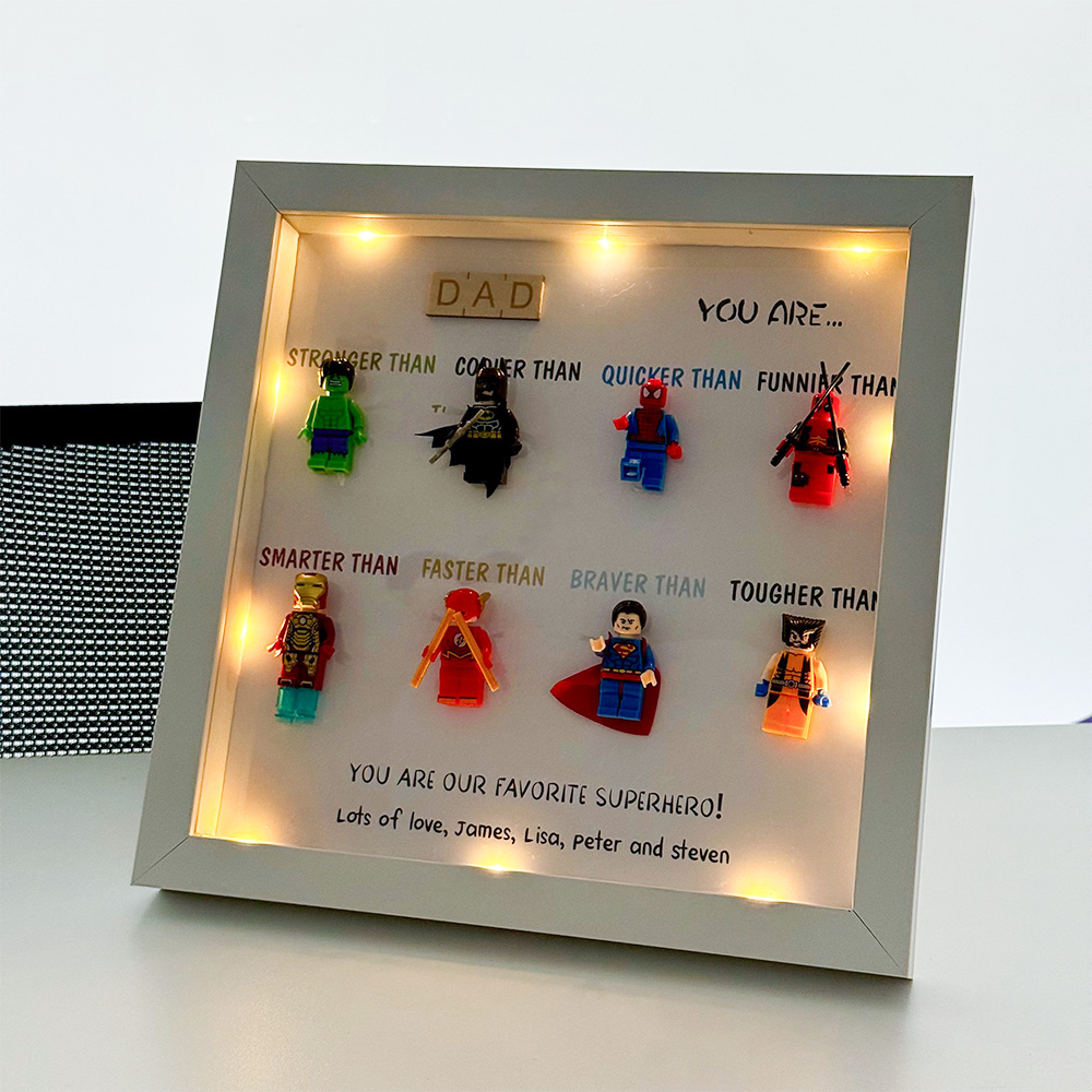 50%OFF ⭐️ Dad You Are Our Favorite Superhero-Custom 8 Superhero Figures Box New Version