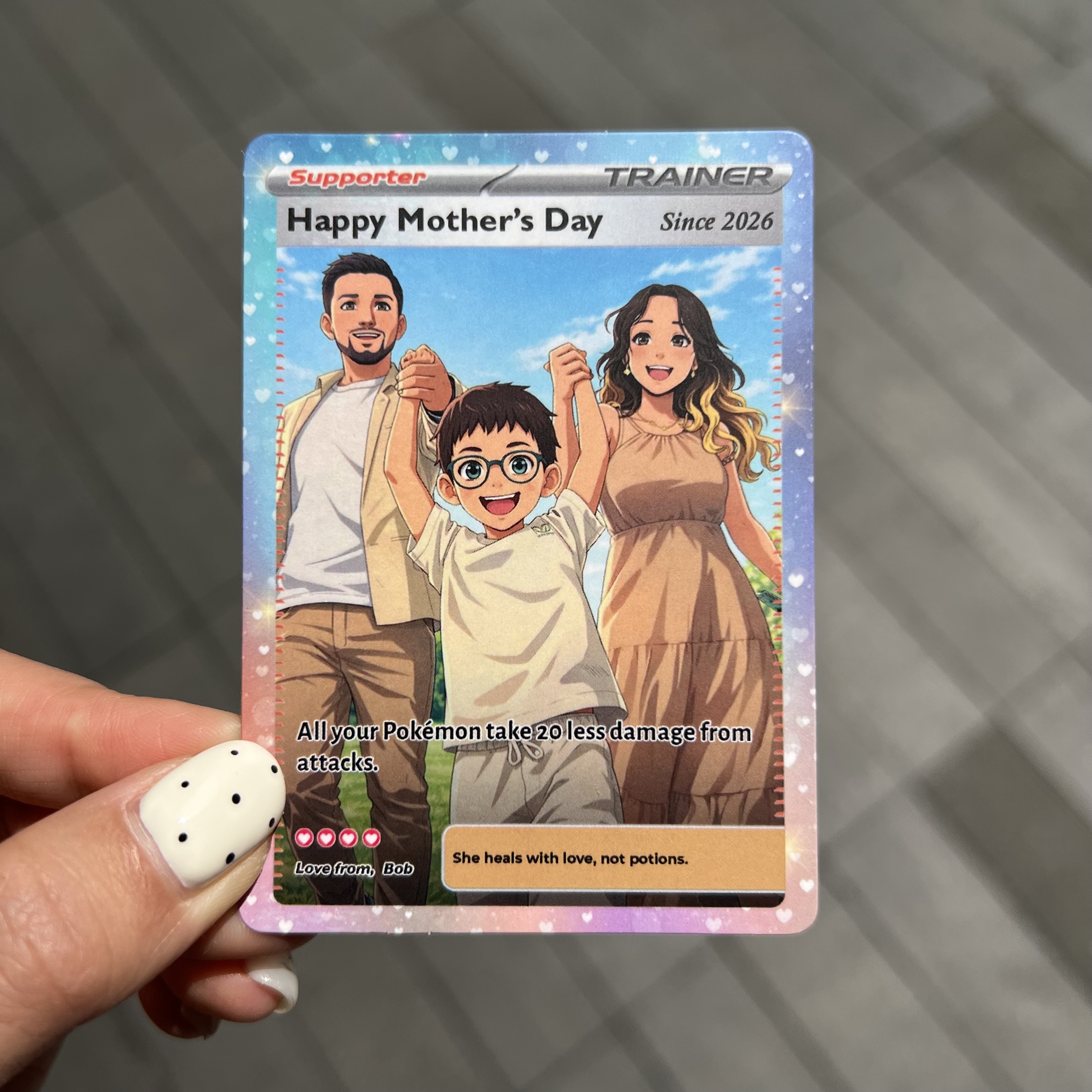 50% OFF🌷Personalized Mom Anime Supporter Trainer Card Pokecard, Mother's Day