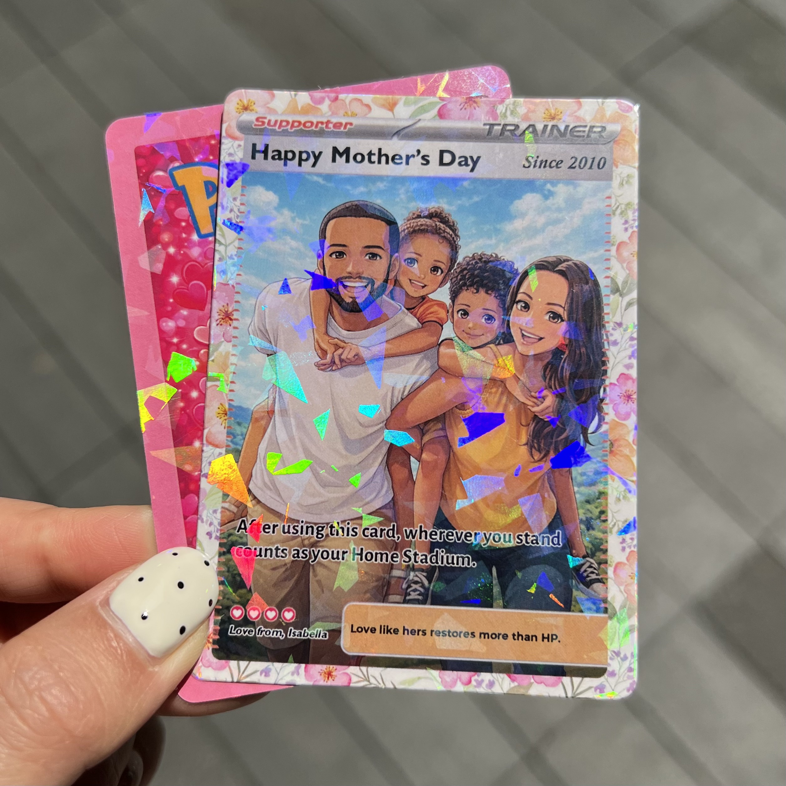 50% OFF🌷Personalized Mom Anime Supporter Trainer Card Pokecard, Mother's Day
