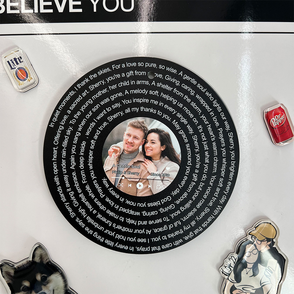 Custom Photo Music Fridge Magnet🎵