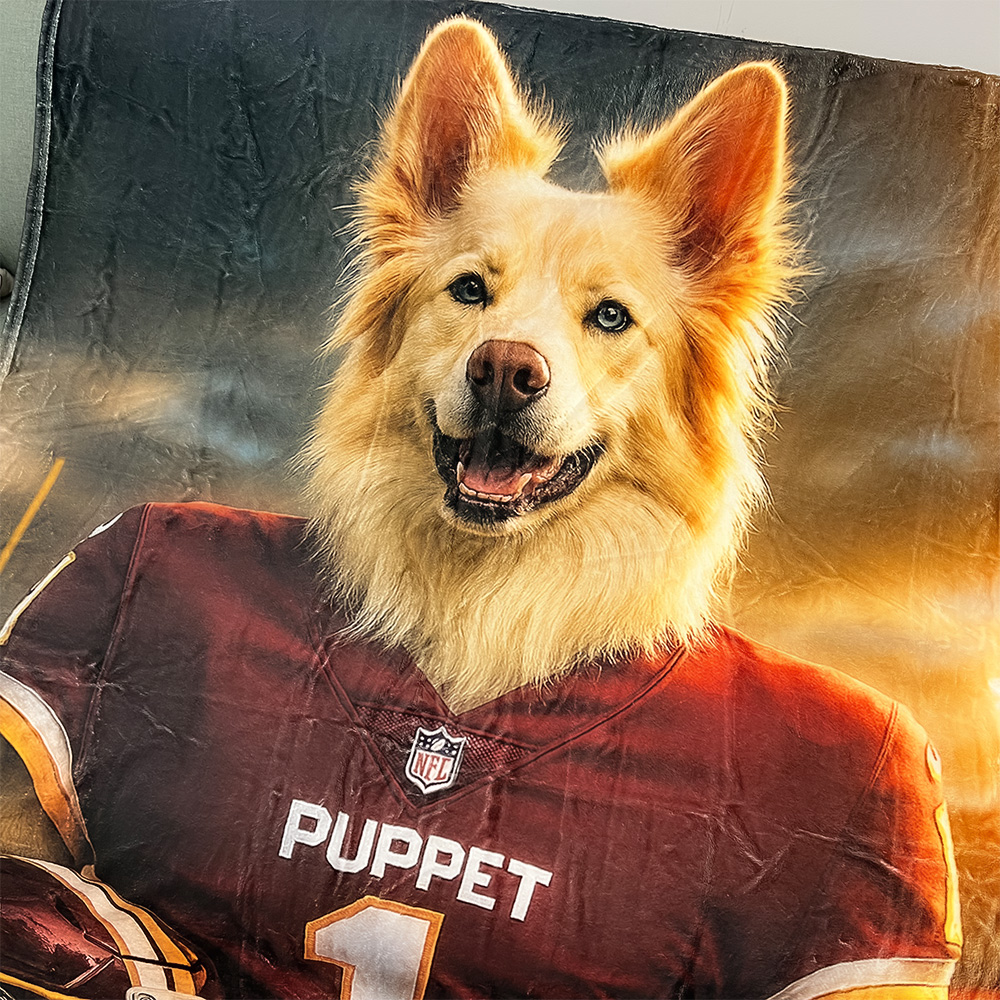 Hand-Painted Custom American Football Pet  Blankets🏈