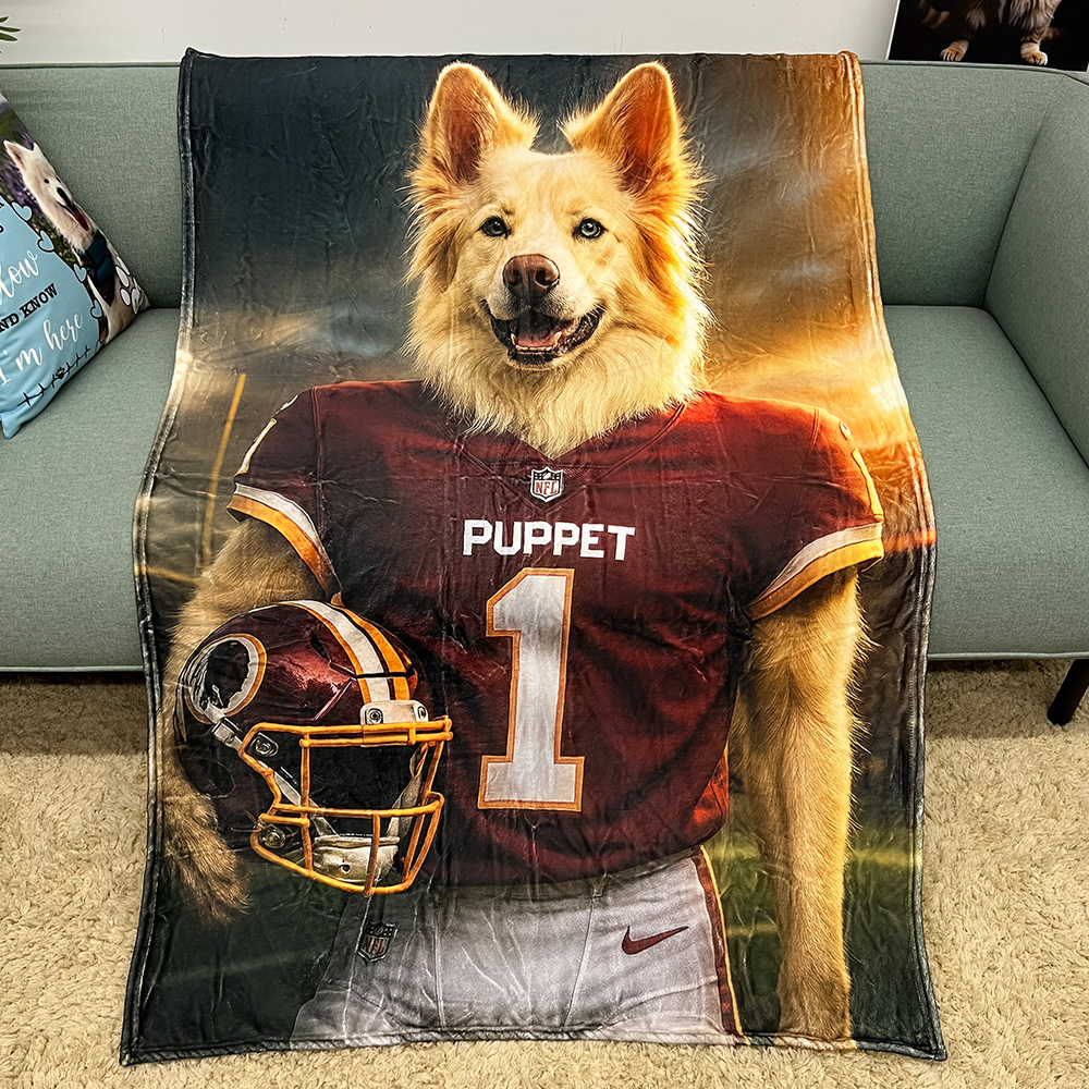 Hand-Painted Custom American Football Pet  Blankets🏈