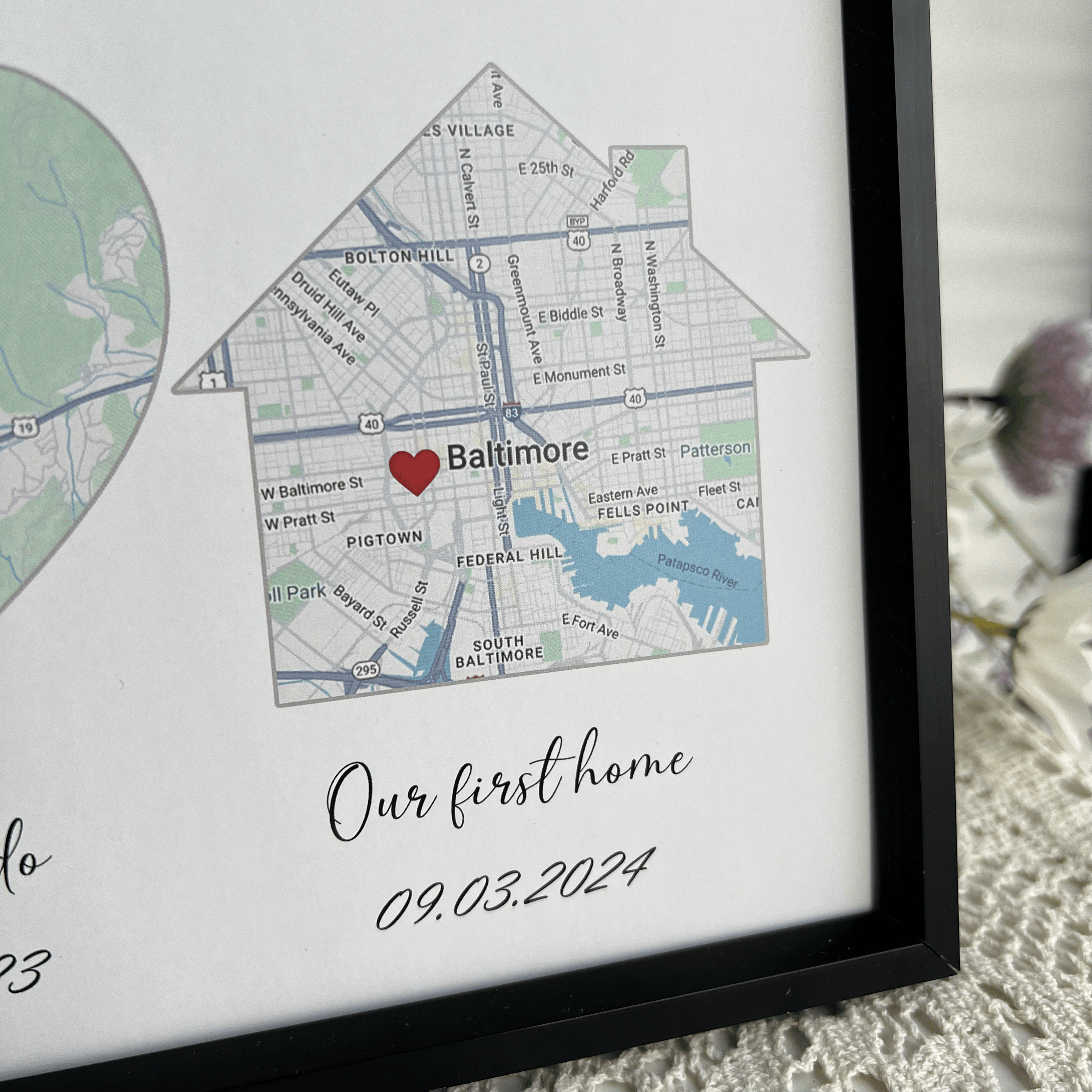 Custom Love Journey Map  – Personalized Couple's Gift