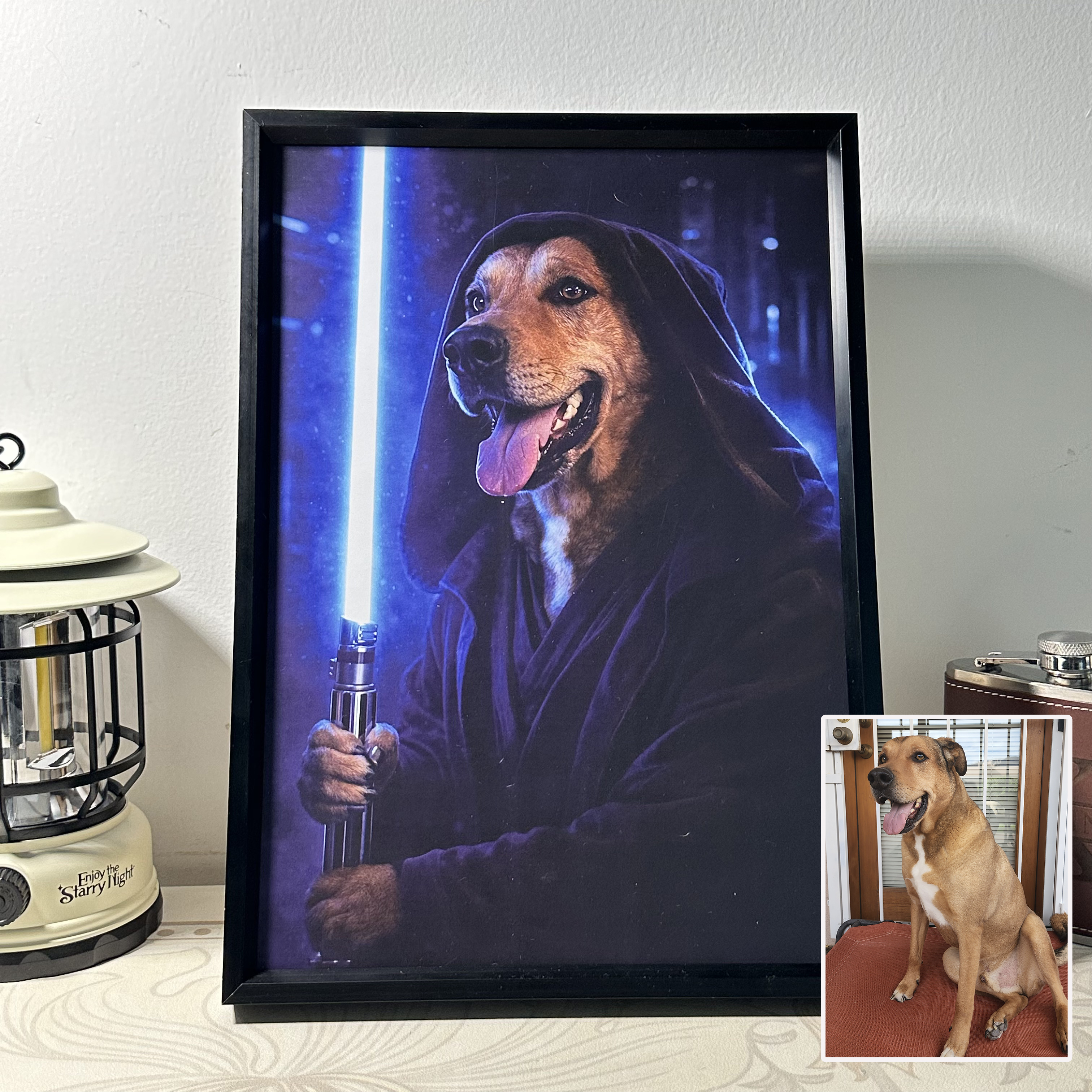 Custom Anime Pet Portrait, Galactic Pet Portrait Frame Gift🌍