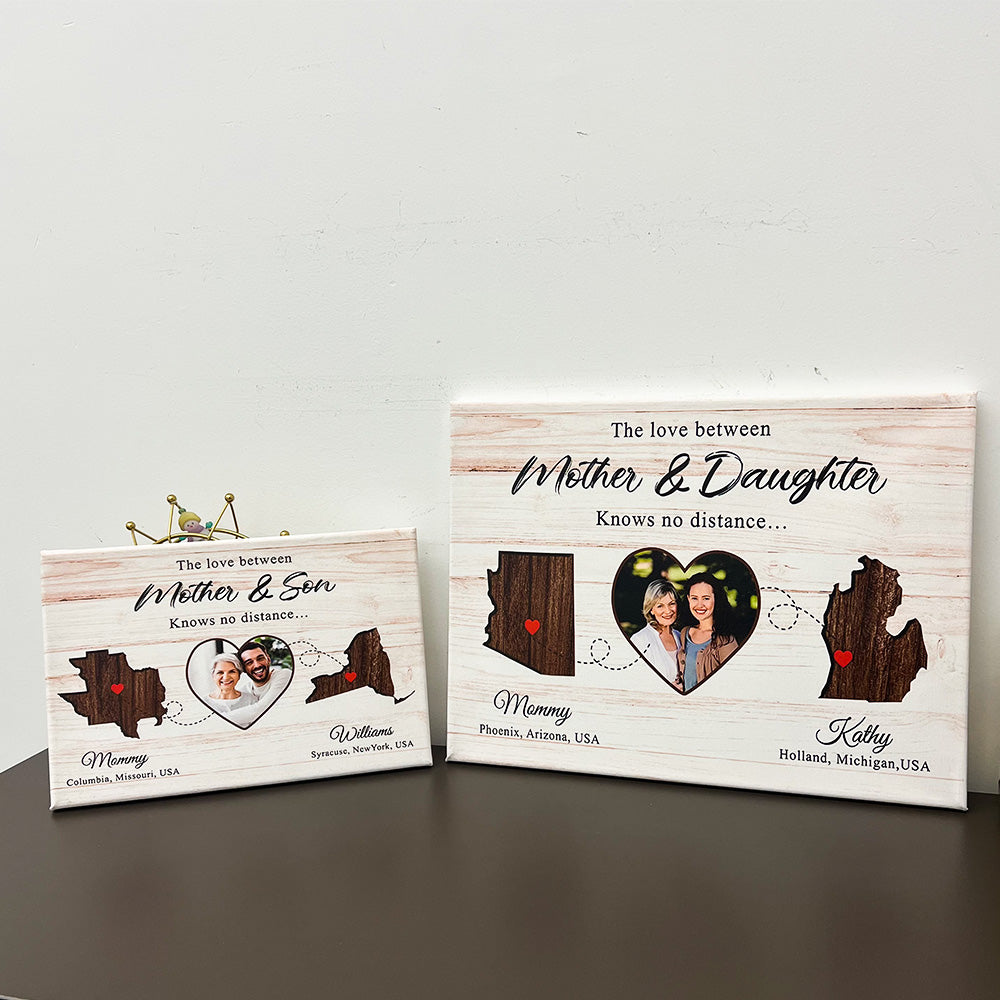 Love Between Mother Daughter Meaningful Personalized Canvas Gift