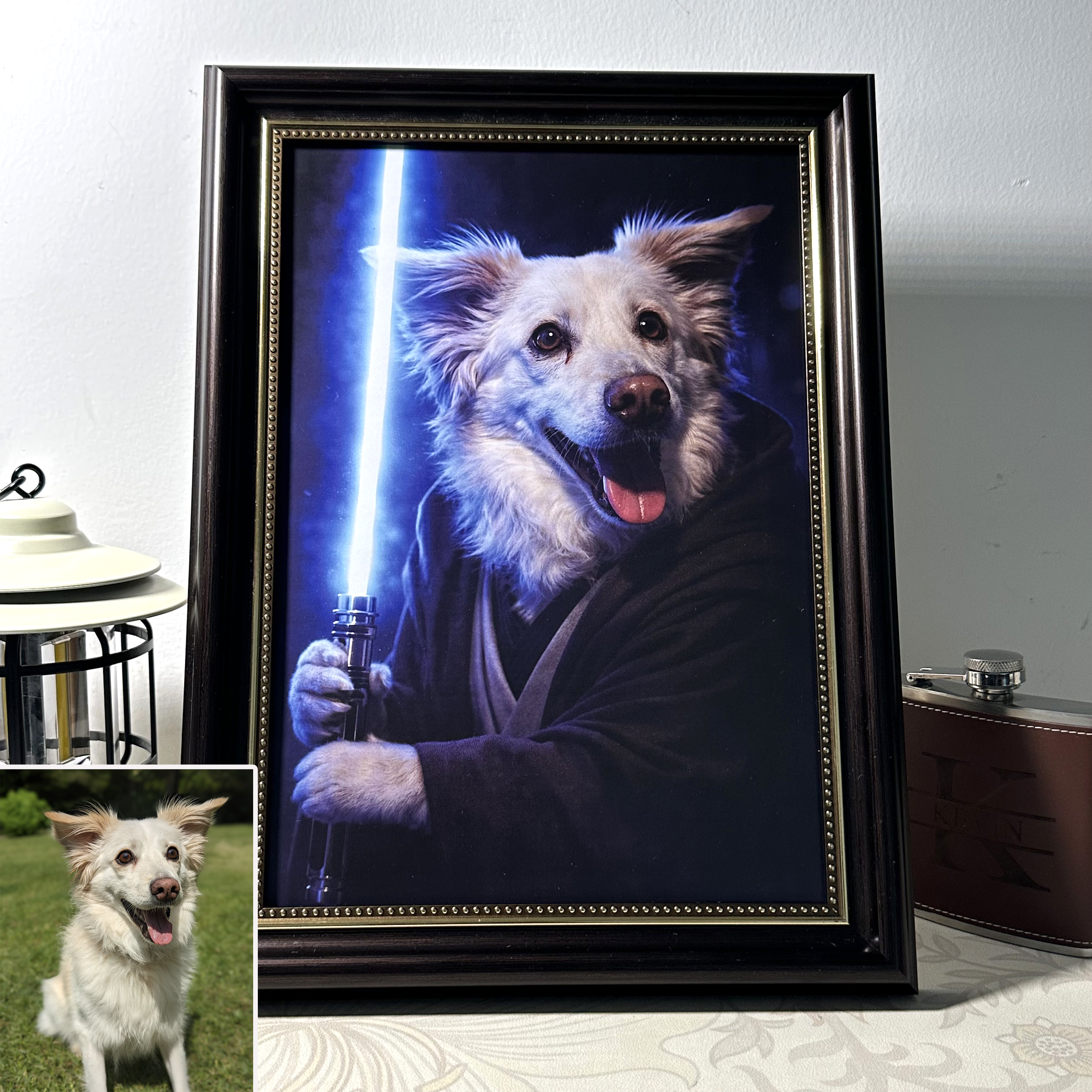 Custom Anime Pet Portrait, Galactic Pet Portrait Frame Gift🌍