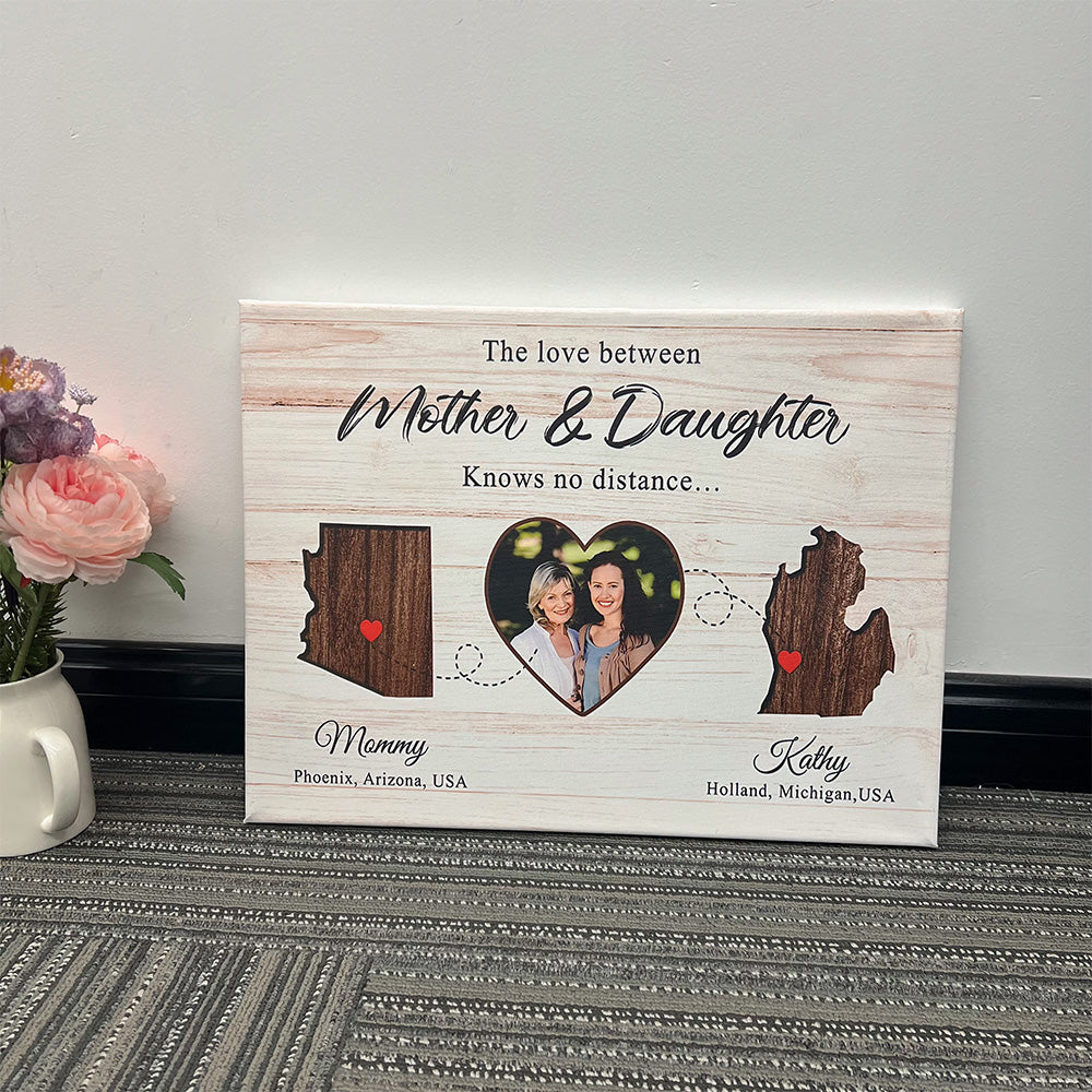 Love Between Mother Daughter Meaningful Personalized Canvas Gift