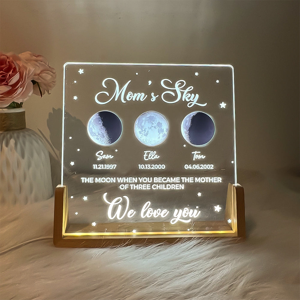 50% off⭐️Mom's Sky Custom Real Moon Phase Led Light Frame
