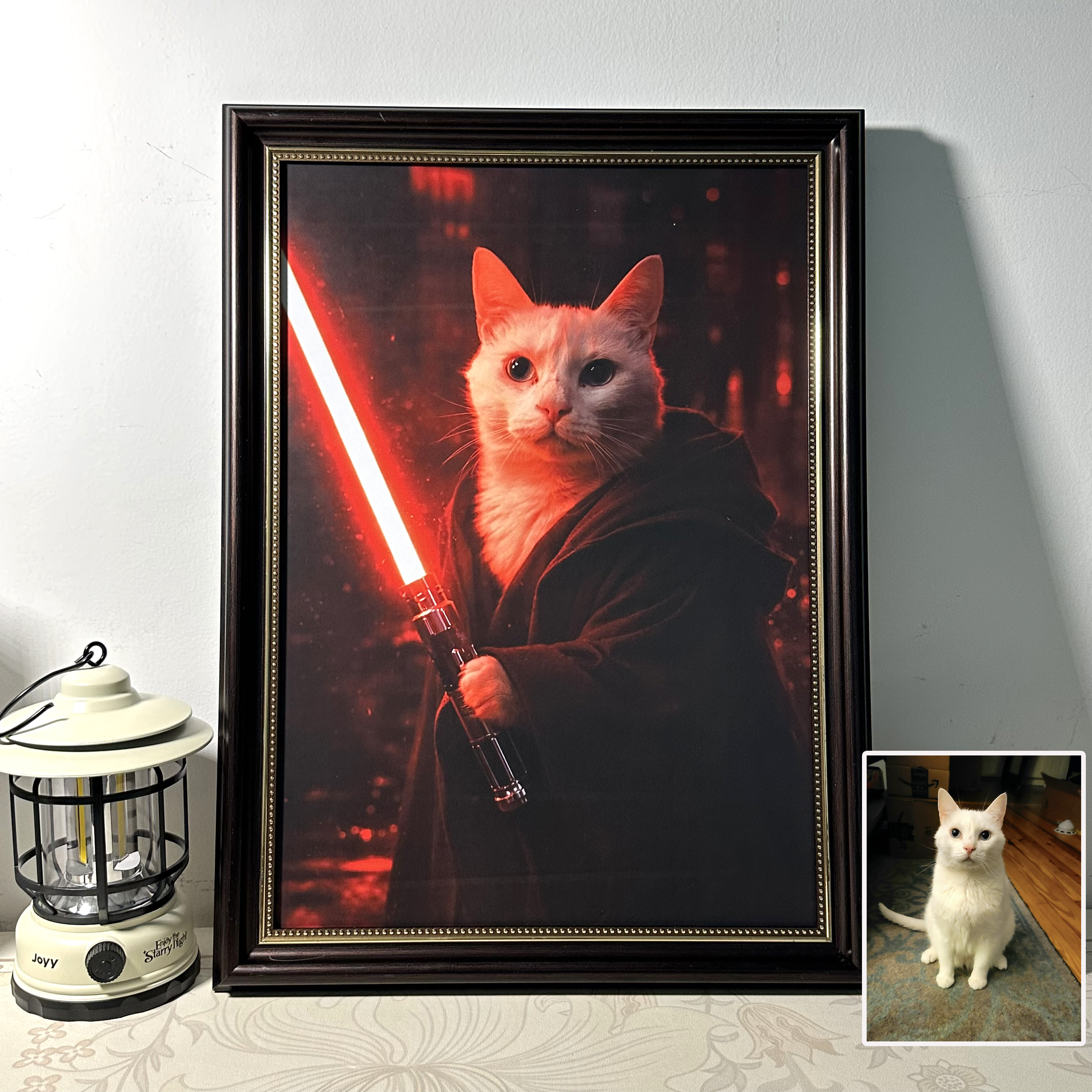 Custom Anime Pet Portrait, Galactic Pet Portrait Frame Gift🌍