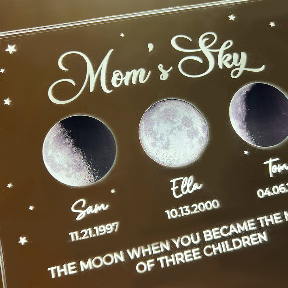 50% off⭐️Mom's Sky Custom Real Moon Phase Led Light Frame