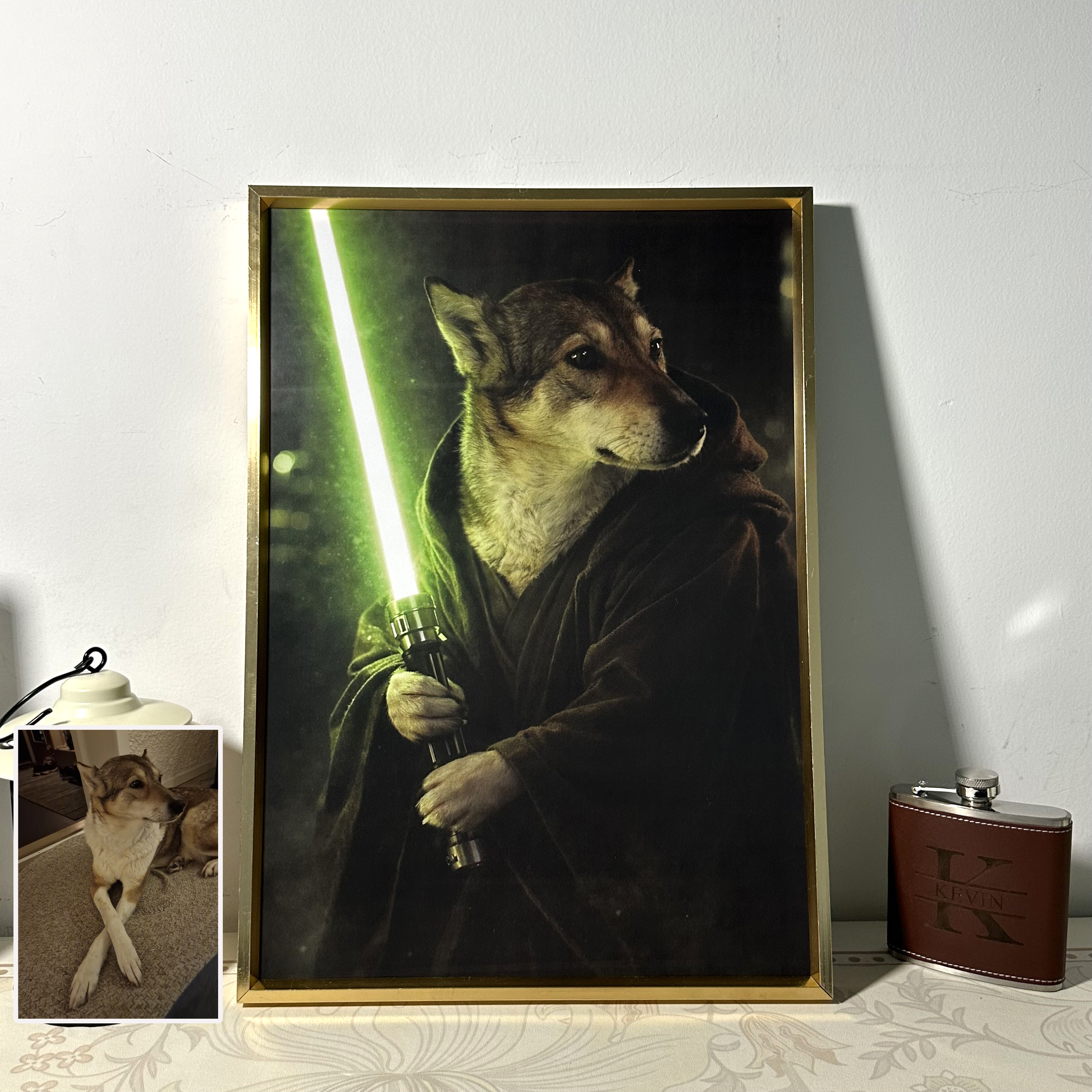 Custom Anime Pet Portrait, Galactic Pet Portrait Frame Gift🌍