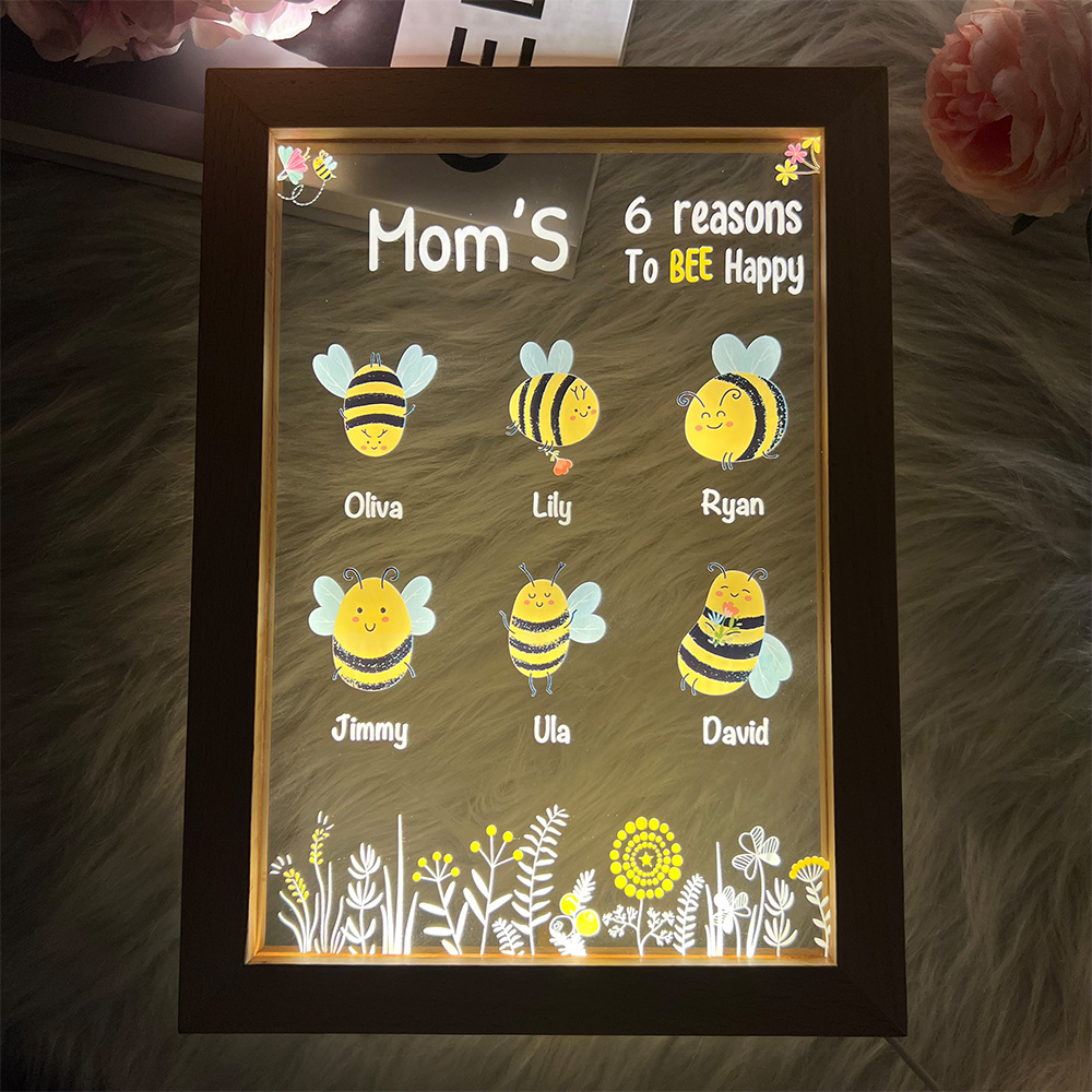 🐝Mama/Grandma's Reasons To Bee Happy Customized LED Night Light
