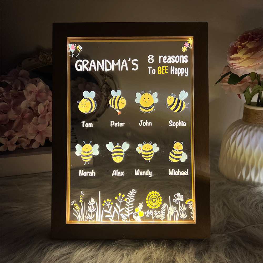 🐝Mama/Grandma's Reasons To Bee Happy Customized LED Night Light