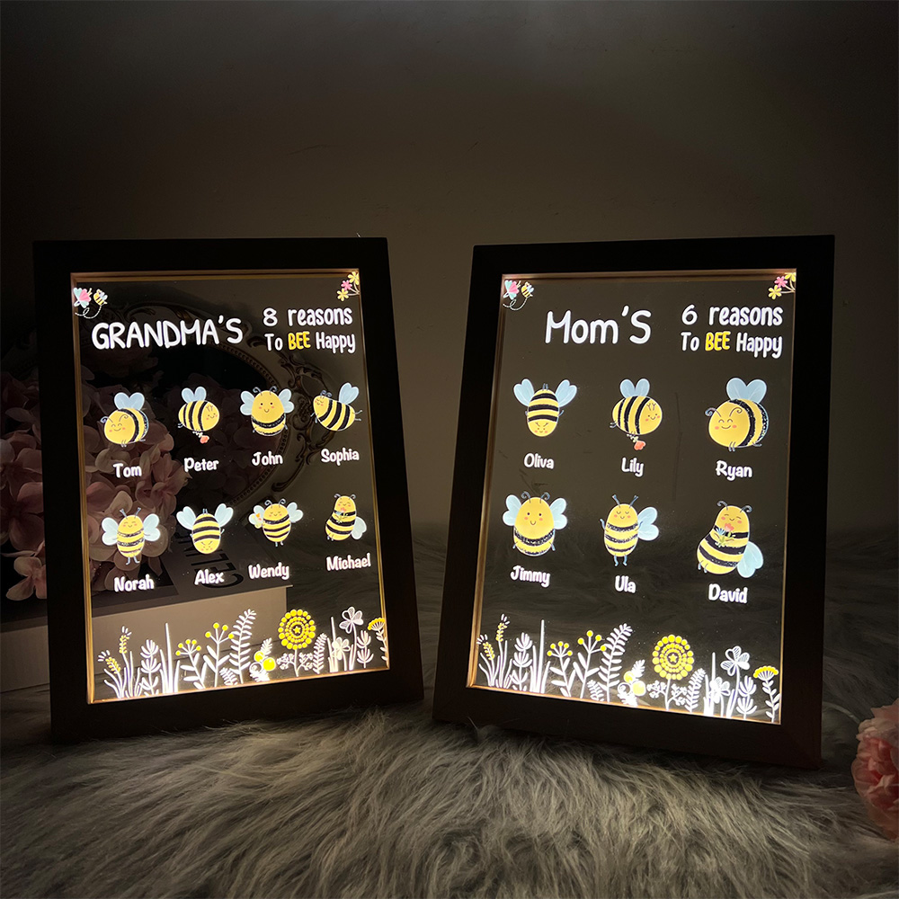 🐝Mama/Grandma's Reasons To Bee Happy Customized LED Night Light