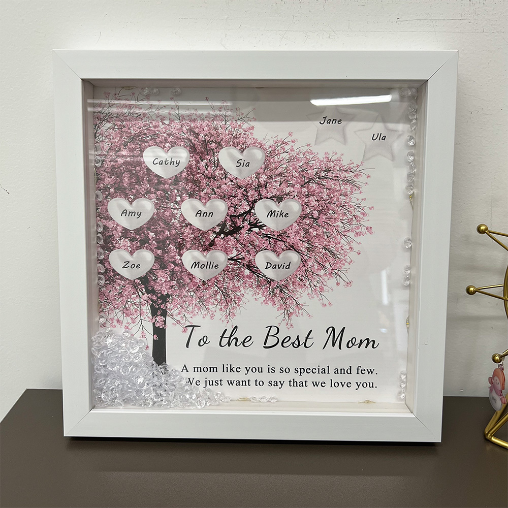 50% OFF✨Custom Family Tree Heart Light Frame Gift With Stars