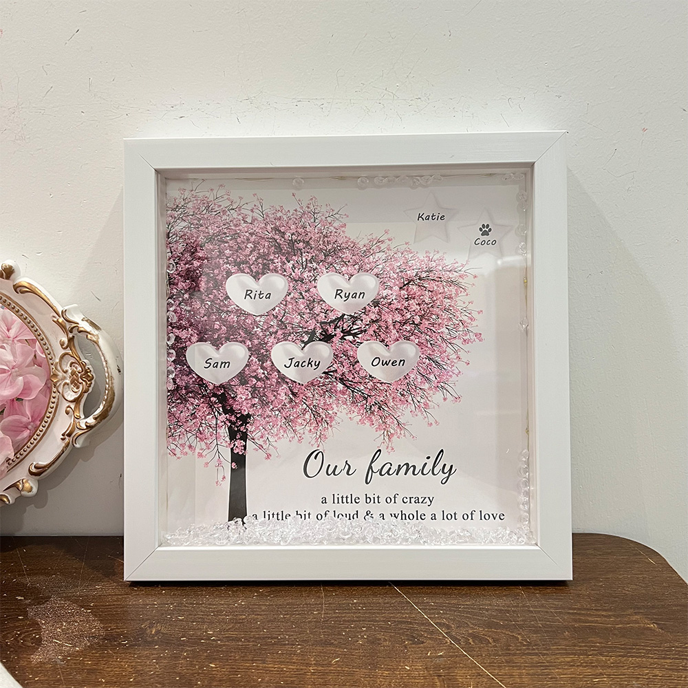 50% OFF✨Custom Family Tree Heart Light Frame Gift With Stars
