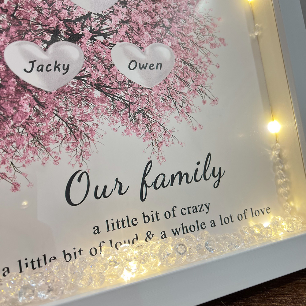 50% OFF✨Custom Family Tree Heart Light Frame Gift With Stars