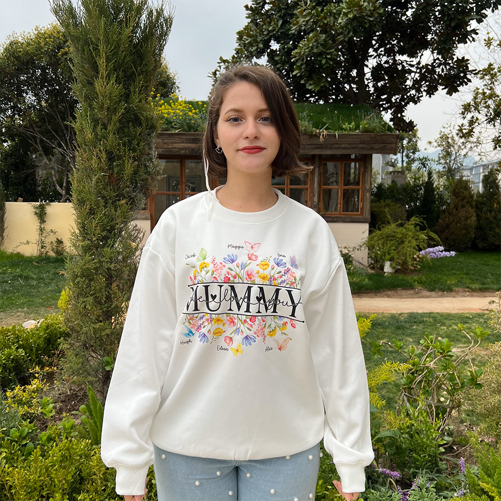 50% OFF🌟Custom Mummy with Kid Name Sweatshirt, Hoodie