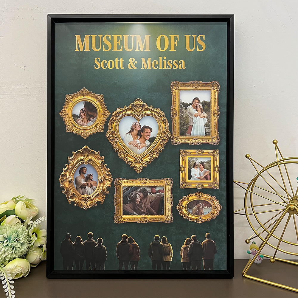 Custom Museum of Us Photo Frame Gift For Couples