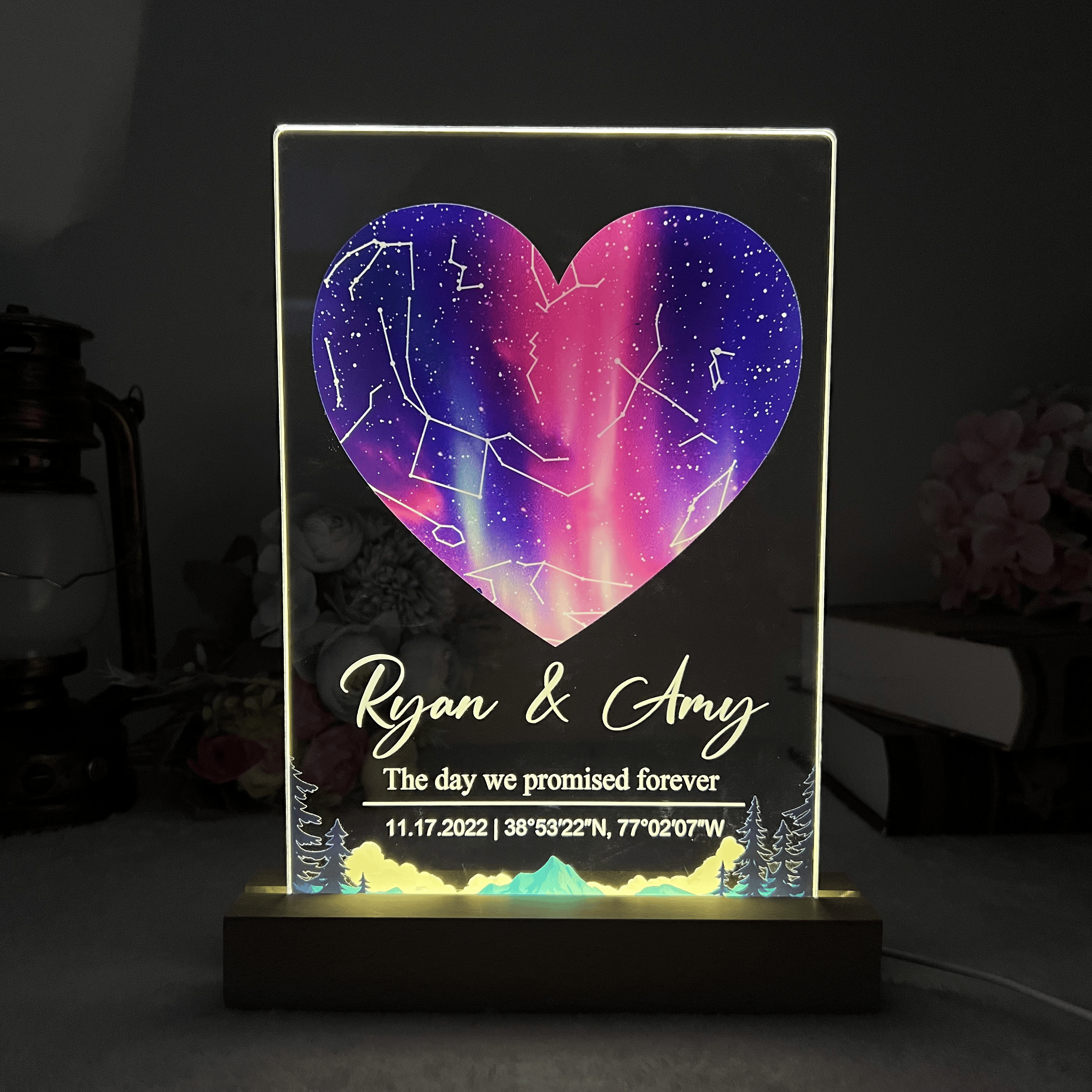 Custom Constellation Star Map Night Light