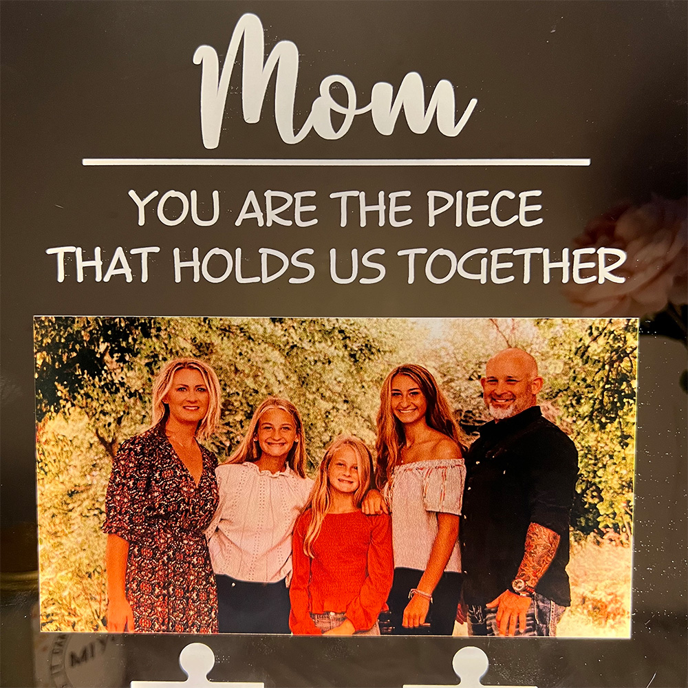 Personalized Photo & Names Puzzle LED, You Are The Piece That Holds Us Together