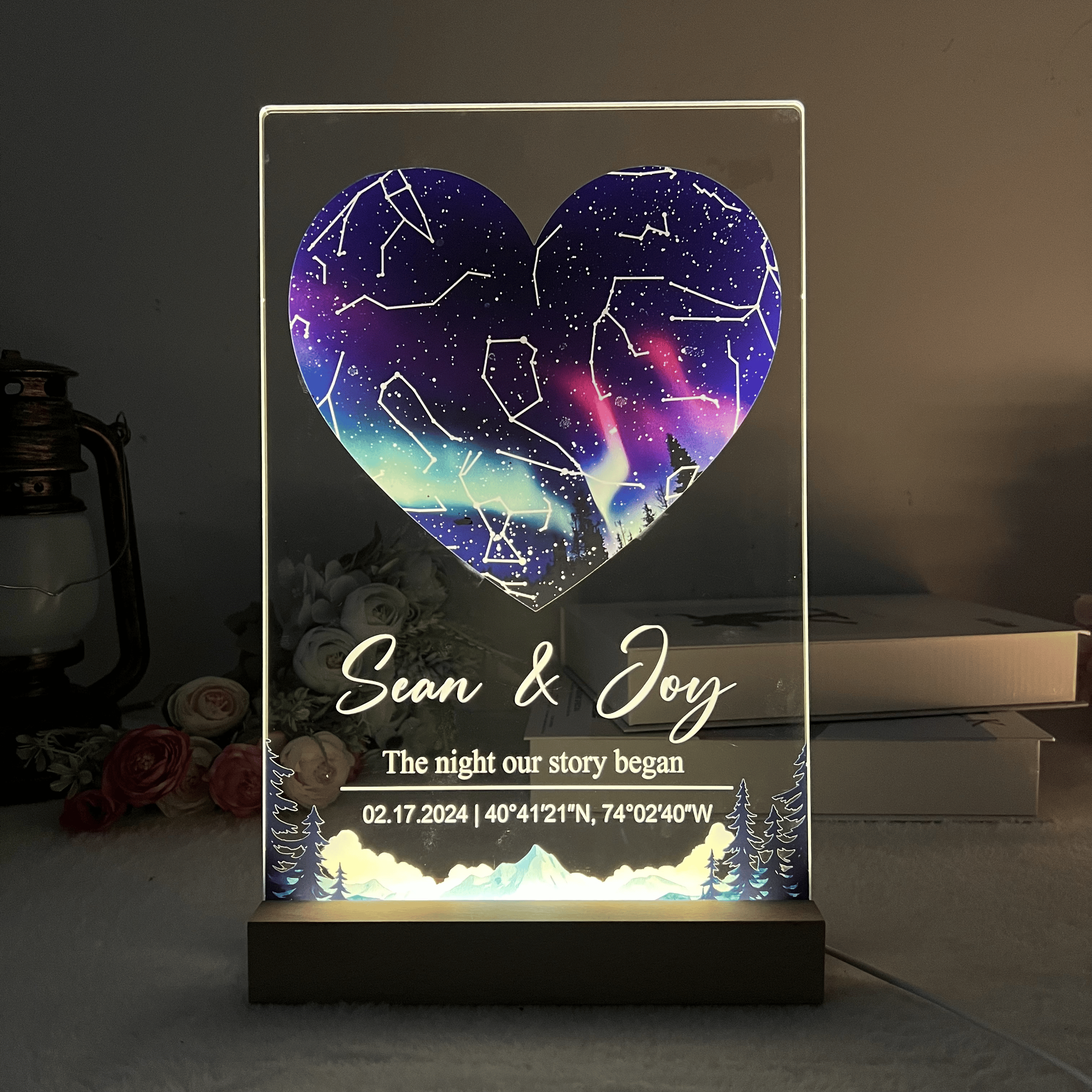 Custom Constellation Star Map Night Light