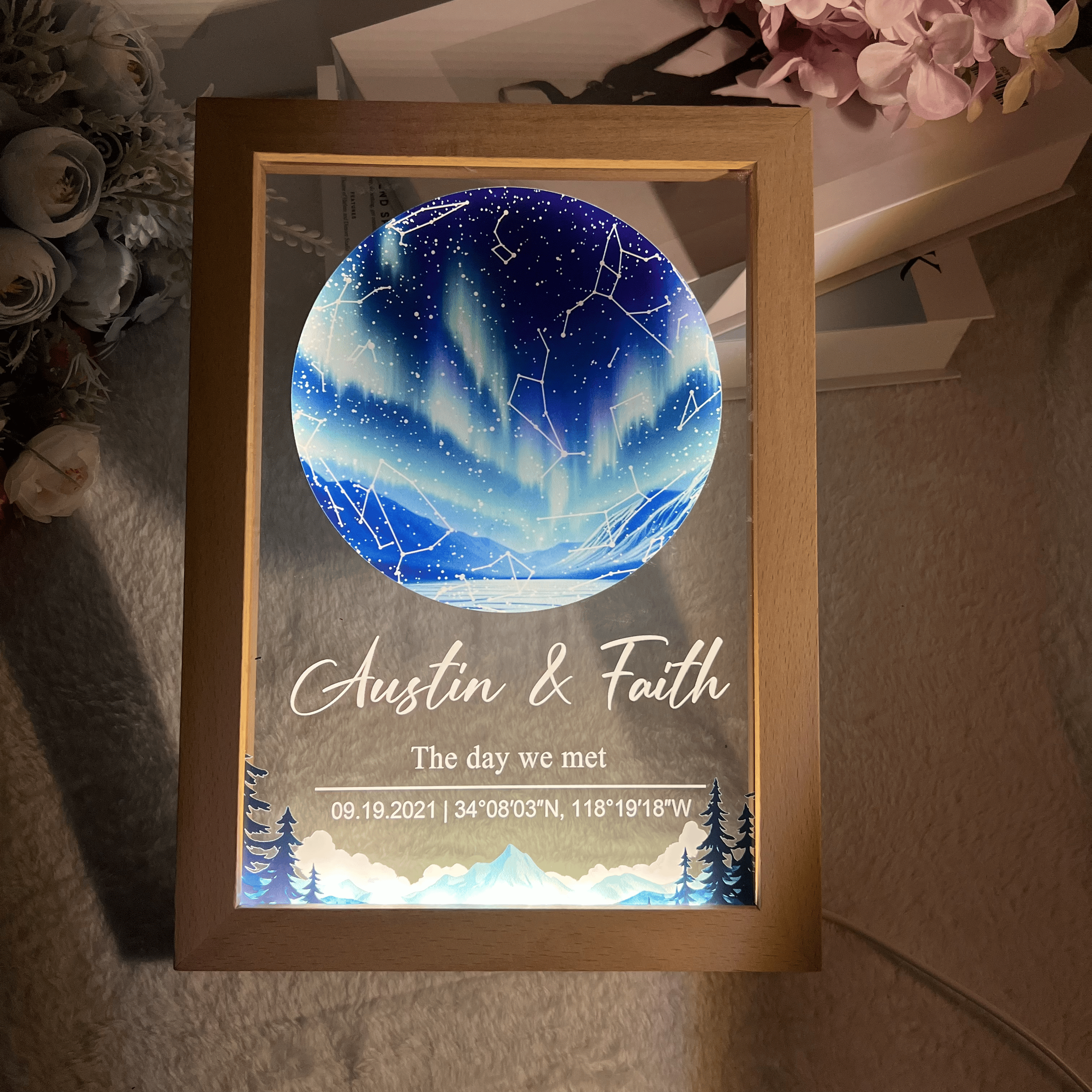 Custom Constellation Star Map Night Light