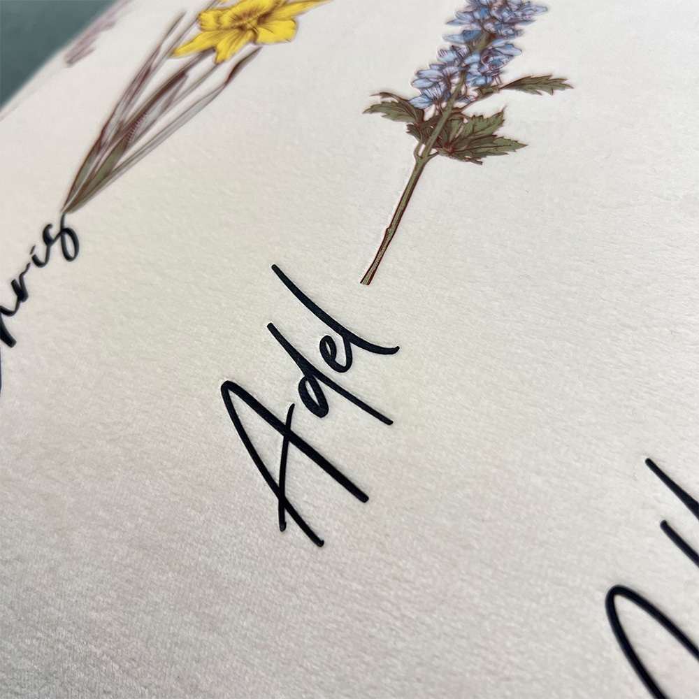 50%OFF⭐️Birth Month Flower Customized Pillow Cushion, First Mom Now Grandma