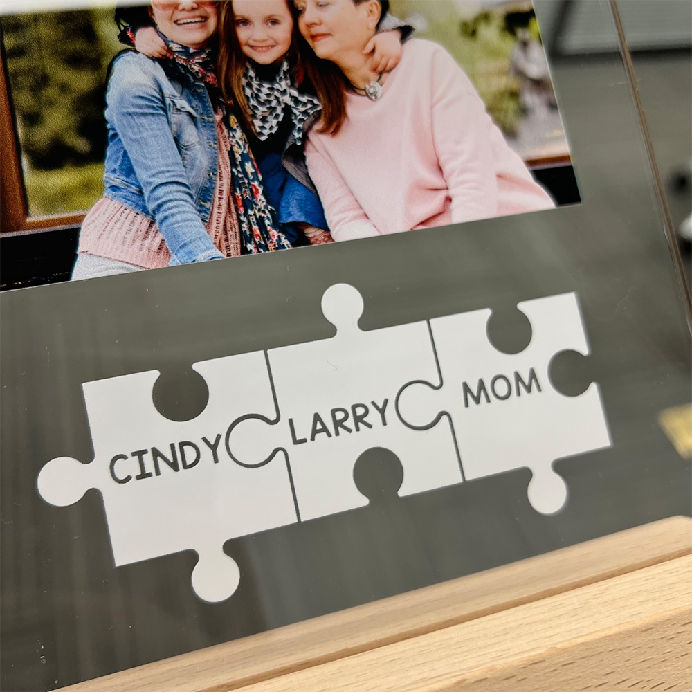 Personalized Photo & Names Puzzle LED, You Are The Piece That Holds Us Together