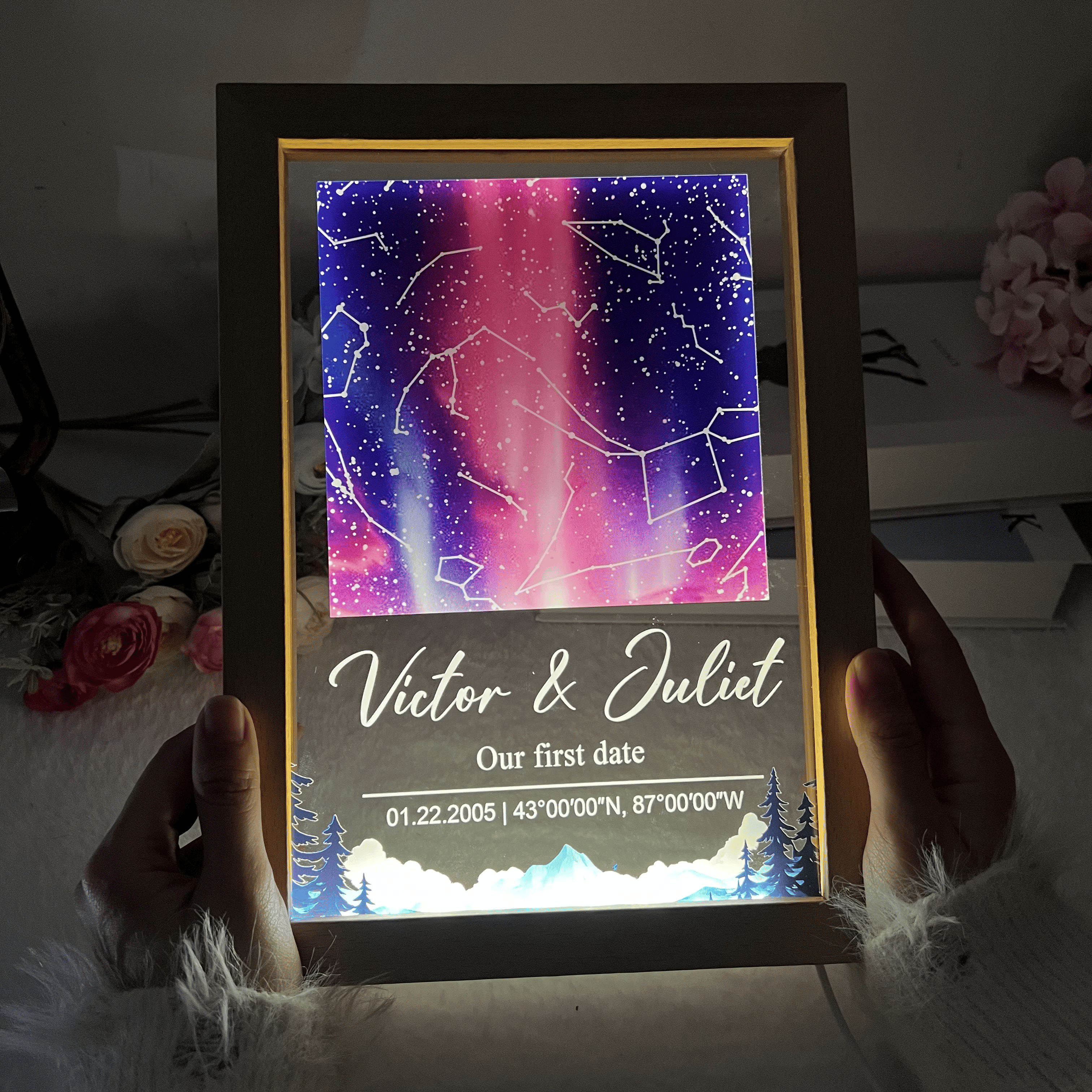 Custom Constellation Star Map Night Light