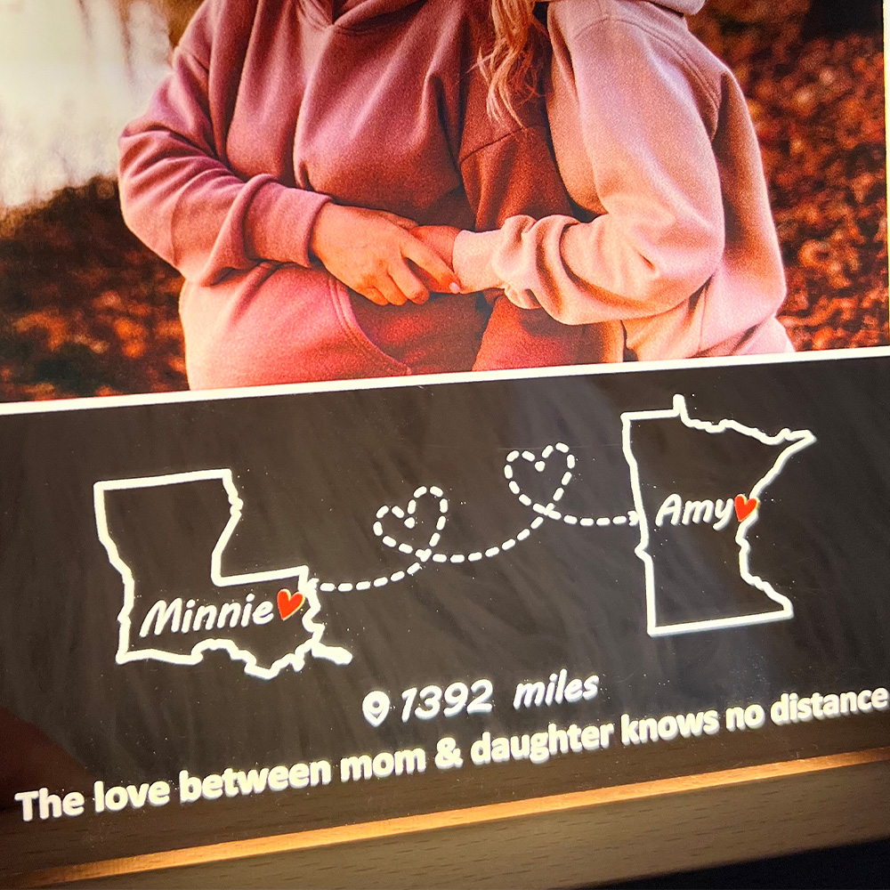 Love Between Mother Daughter Meaningful Personalized Photo LED Gift