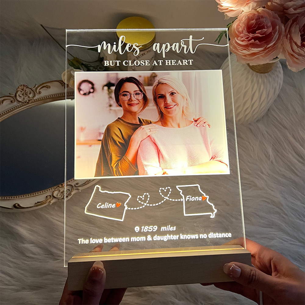 Love Between Mother Daughter Meaningful Personalized Photo LED Gift