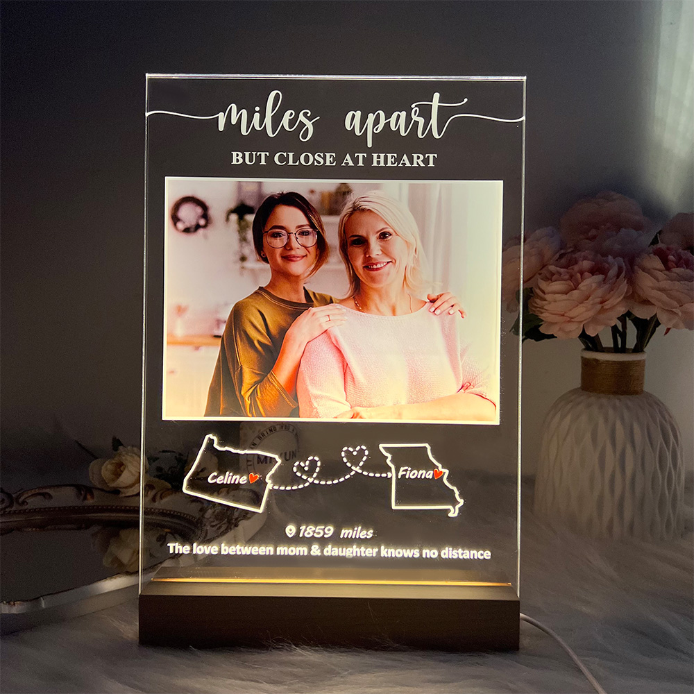 Love Between Mother Daughter Meaningful Personalized Photo LED Gift