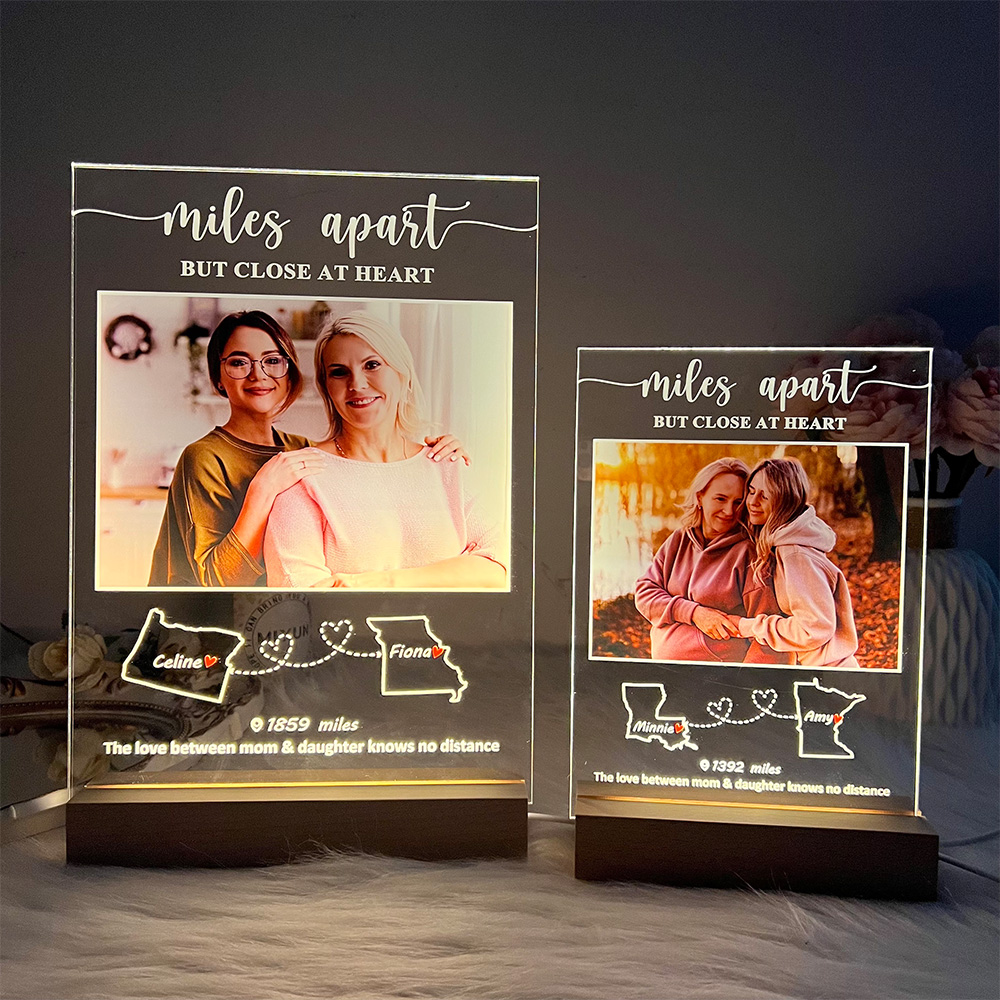 Love Between Mother Daughter Meaningful Personalized Photo LED Gift