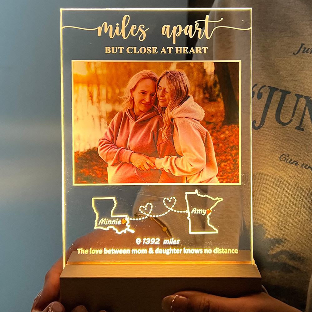 Love Between Mother Daughter Meaningful Personalized Photo LED Gift