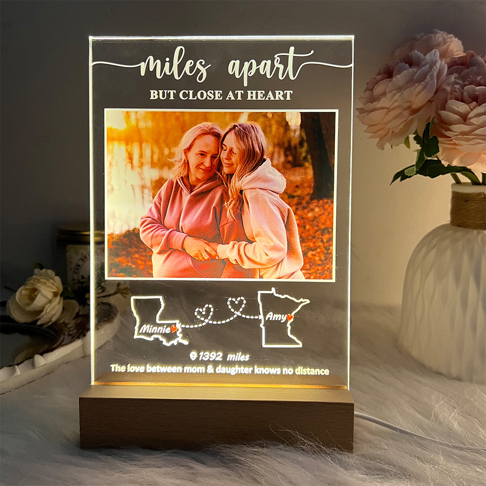 Love Between Mother Daughter Meaningful Personalized Photo LED Gift