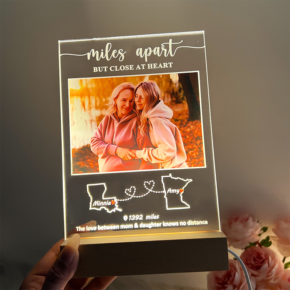 Love Between Mother Daughter Meaningful Personalized Photo LED Gift