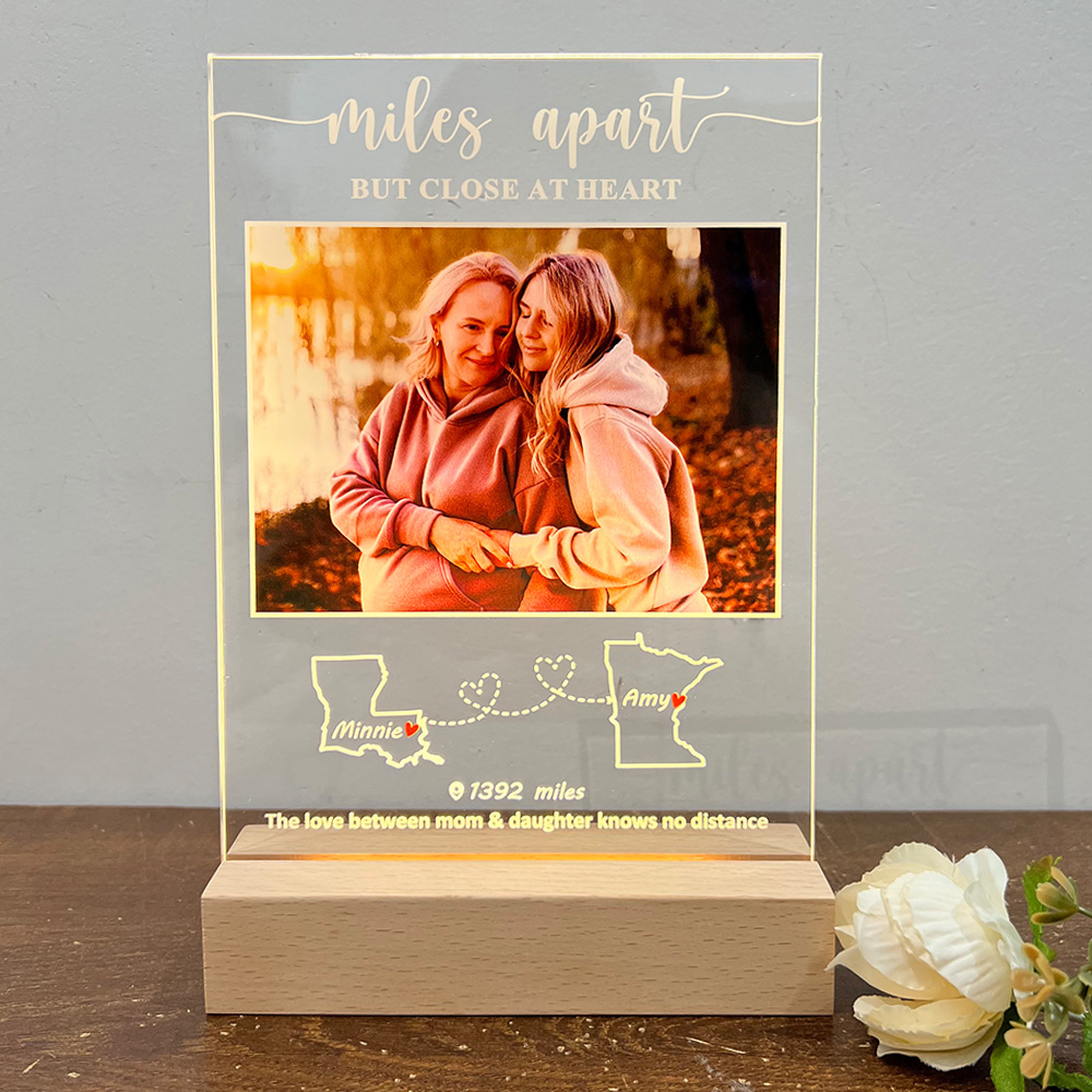 Love Between Mother Daughter Meaningful Personalized Photo LED Gift
