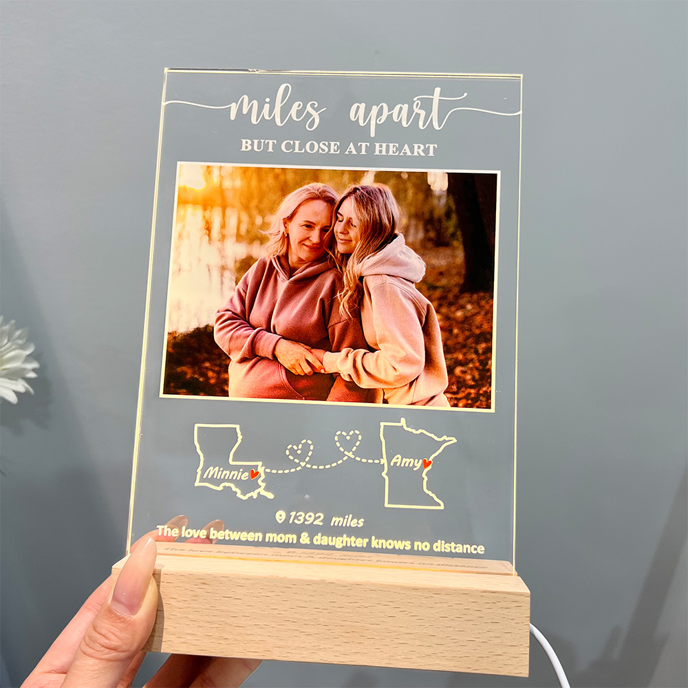 Love Between Mother Daughter Meaningful Personalized Photo LED Gift