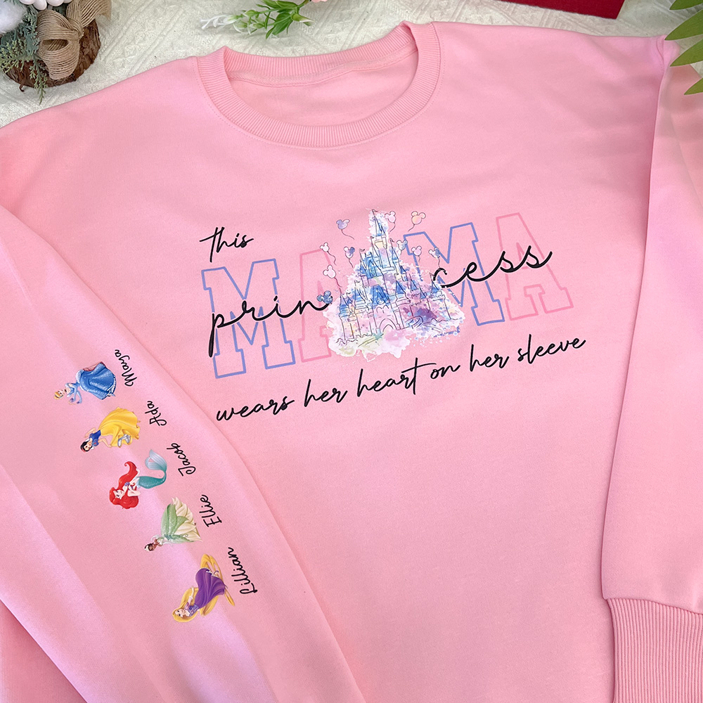 Custom MAMA Princess Crewneck/Hoodie, With Kids Names