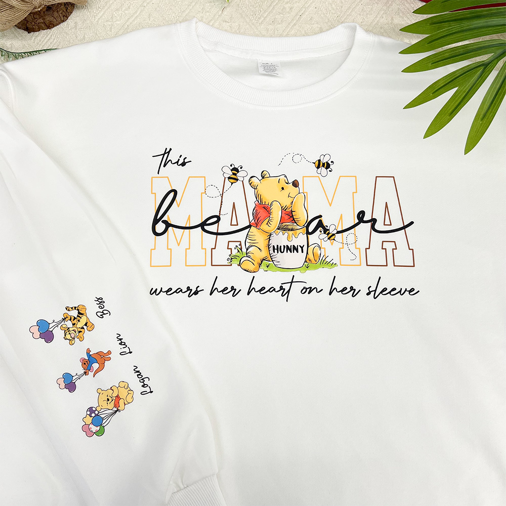 Custom MAMA Bear Crewneck/Hoodie, With Kids Names