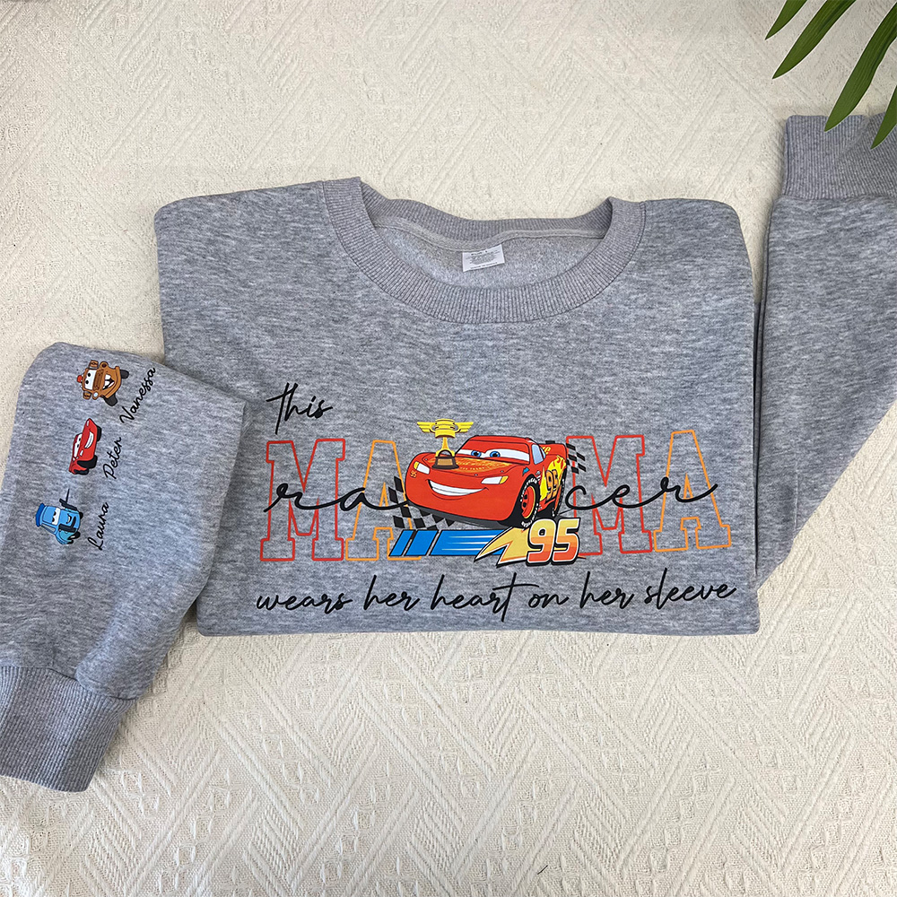 Custom MAMA Cars Crewneck/Hoodie, With Kids Names