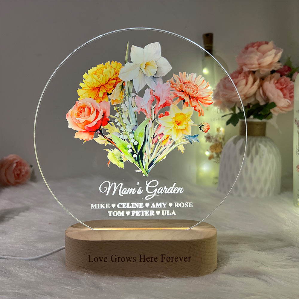 50%OFF⭐️ Personalized Birth Month Flower Bouquet LED Light