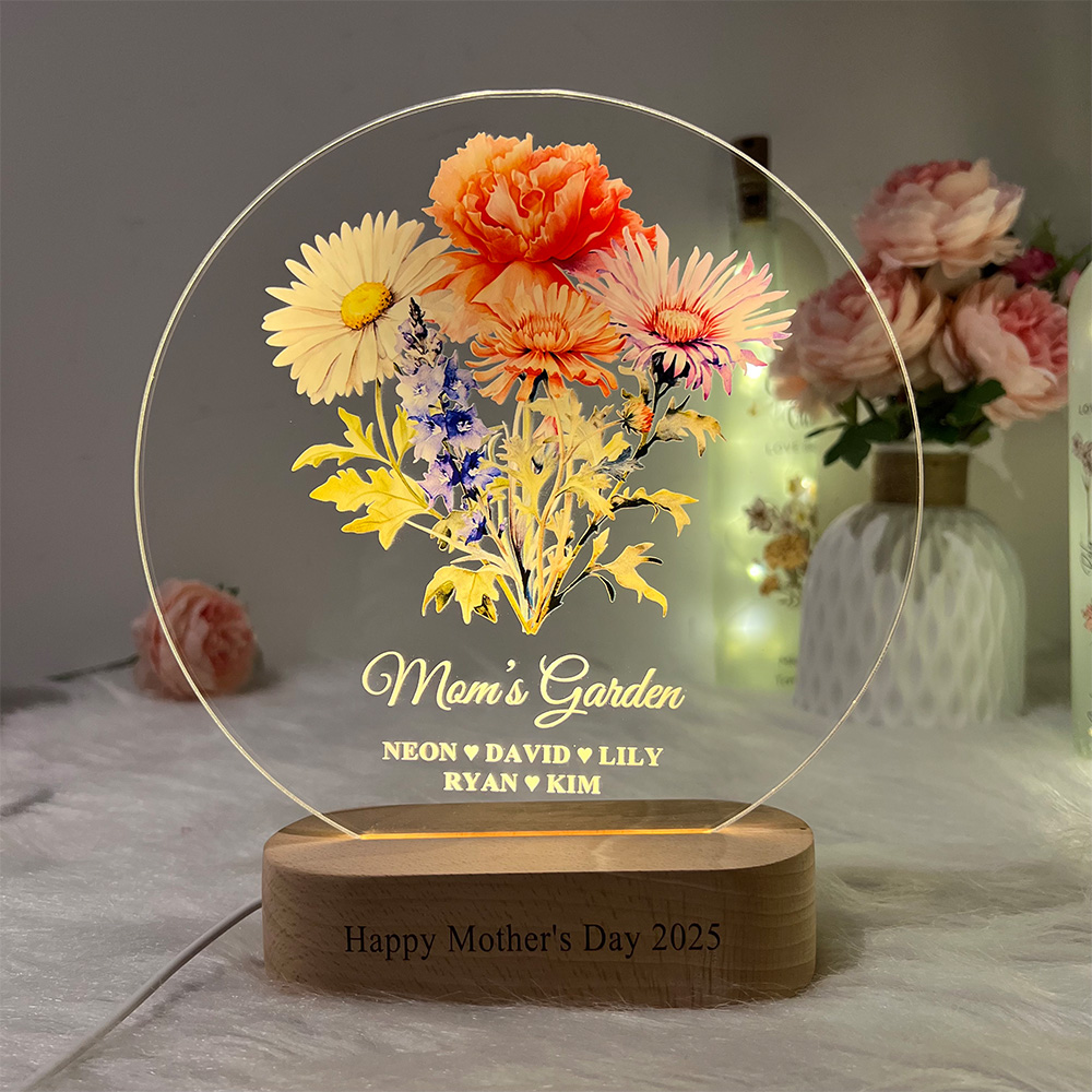 50%OFF⭐️ Personalized Birth Month Flower Bouquet LED Light